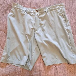 adidas Men's Light Mint Green Flat Front Shorts